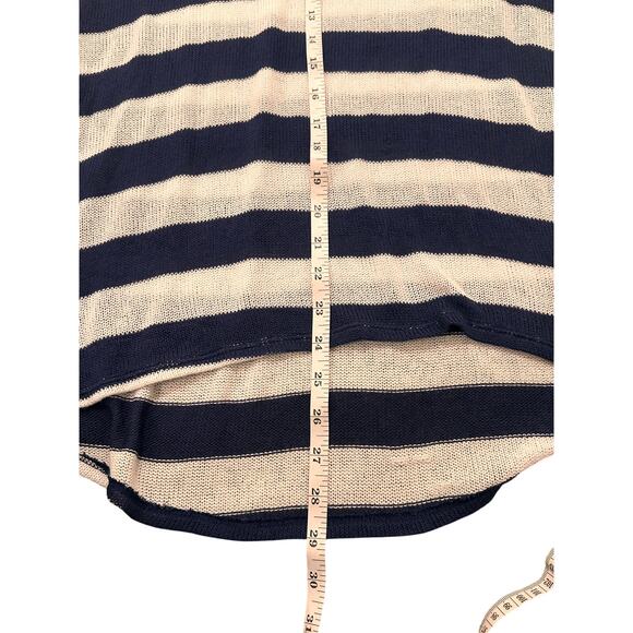 Joie Soft Erickson Coastal Nautical Sea Striped Lightweight Hoodie Navy White, L - Picture 8 of 9
